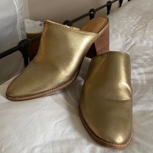 Madewell The Harper Mule in Metallic
